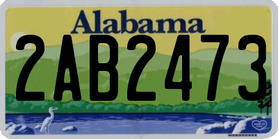AL license plate 2AB2473