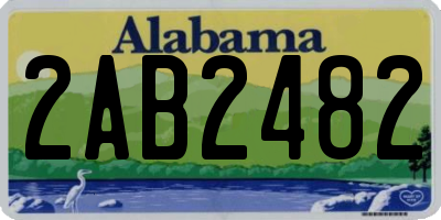 AL license plate 2AB2482