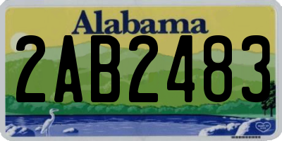 AL license plate 2AB2483