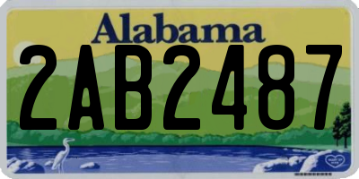 AL license plate 2AB2487