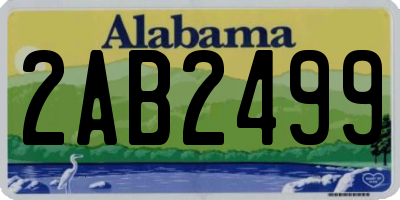AL license plate 2AB2499