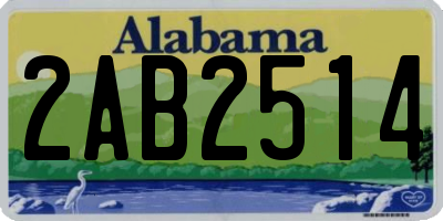 AL license plate 2AB2514