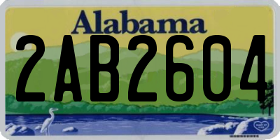 AL license plate 2AB2604