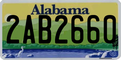 AL license plate 2AB2660