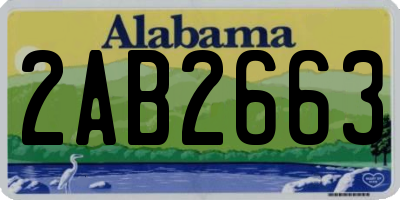 AL license plate 2AB2663