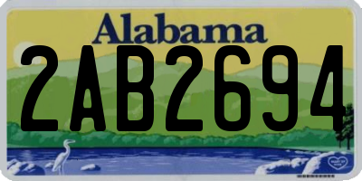 AL license plate 2AB2694