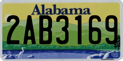 AL license plate 2AB3169