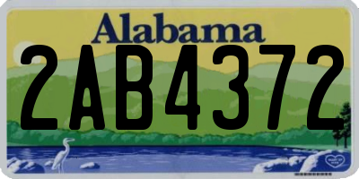 AL license plate 2AB4372