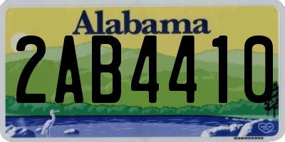 AL license plate 2AB4410
