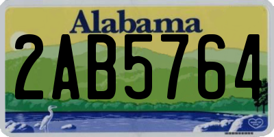 AL license plate 2AB5764