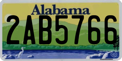 AL license plate 2AB5766