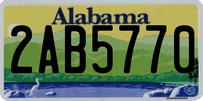AL license plate 2AB5770