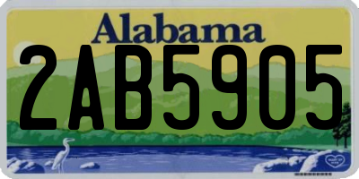 AL license plate 2AB5905