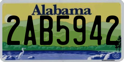 AL license plate 2AB5942
