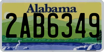 AL license plate 2AB6349