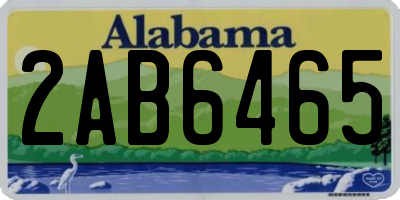 AL license plate 2AB6465
