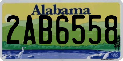 AL license plate 2AB6558