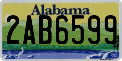 AL license plate 2AB6599