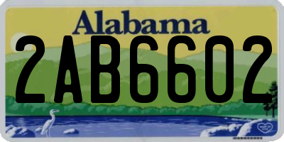 AL license plate 2AB6602
