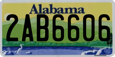 AL license plate 2AB6606