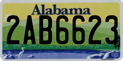 AL license plate 2AB6623