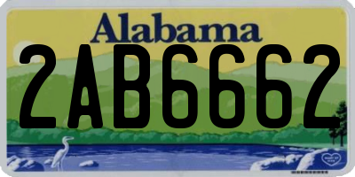 AL license plate 2AB6662