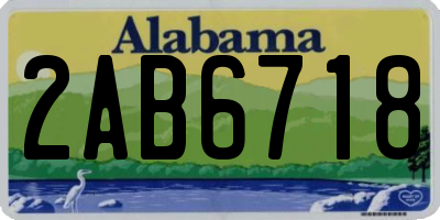 AL license plate 2AB6718