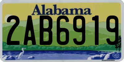 AL license plate 2AB6919