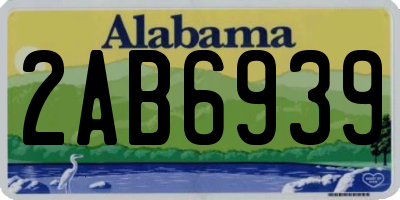 AL license plate 2AB6939