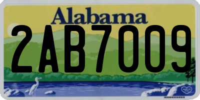 AL license plate 2AB7009