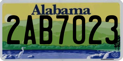 AL license plate 2AB7023