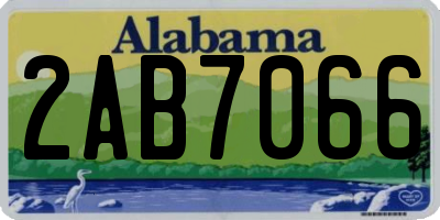 AL license plate 2AB7066