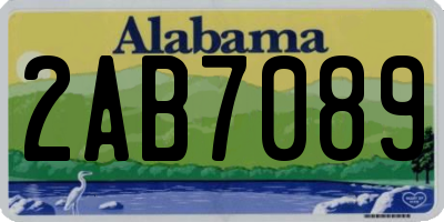 AL license plate 2AB7089
