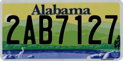 AL license plate 2AB7127