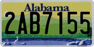 AL license plate 2AB7155
