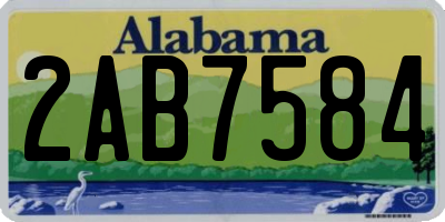 AL license plate 2AB7584