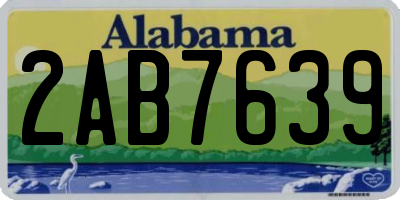 AL license plate 2AB7639