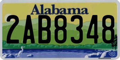 AL license plate 2AB8348