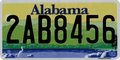 AL license plate 2AB8456