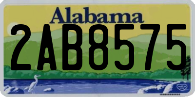 AL license plate 2AB8575