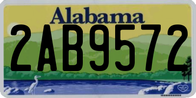 AL license plate 2AB9572