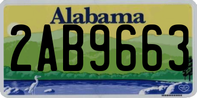 AL license plate 2AB9663