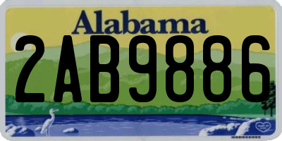 AL license plate 2AB9886