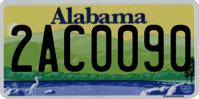 AL license plate 2AC0090