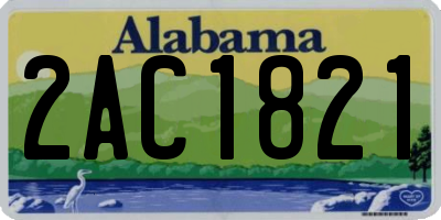 AL license plate 2AC1821