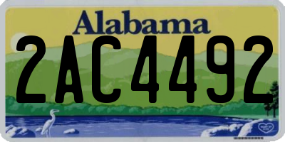 AL license plate 2AC4492