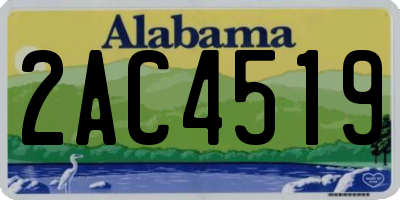 AL license plate 2AC4519