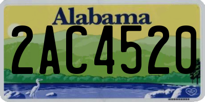 AL license plate 2AC4520