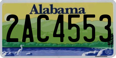AL license plate 2AC4553