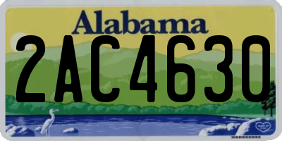 AL license plate 2AC4630
